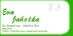 eva jahelka business card